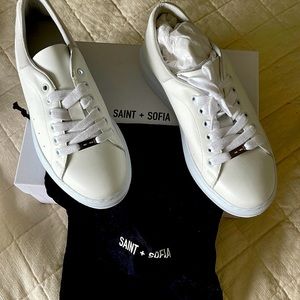 Saint and Sophia white hampstead leather sneakers size 38